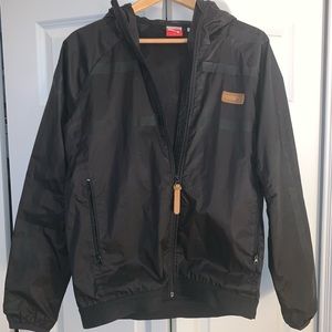 Puma Men’s Black Hooded Windbreaker Jacket Small